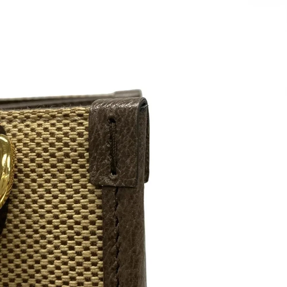 GUCCI JumboGG Tote Bag Beige Dark Brown Jacquard Leather Jumbo GG Canvas - Picture 7 of 15